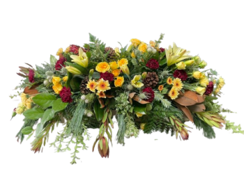 A bouquet of flowers is shown in this image.